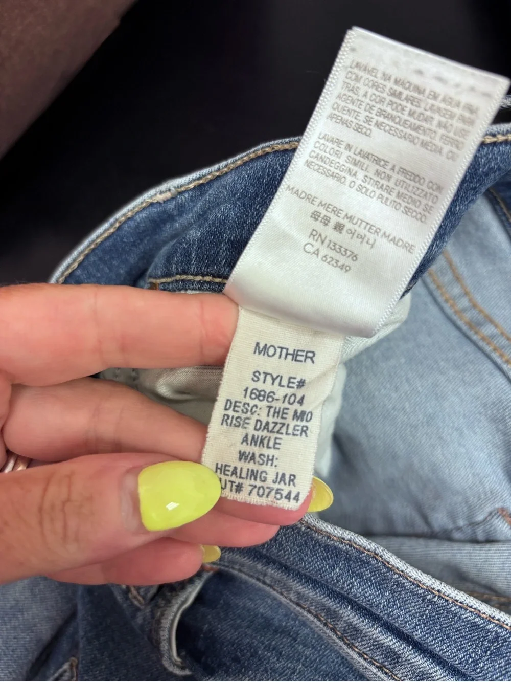 MOTHER Denim The Mid Rise Dazzler Ankle Jeans Healing Jar Size 29